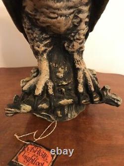 Bethany Lowe Vergie Lightfoot Halloween Owl Container withJack O'Lantern-Retired