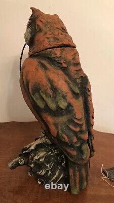 Bethany Lowe Vergie Lightfoot Halloween Owl Container withJack O'Lantern-Retired