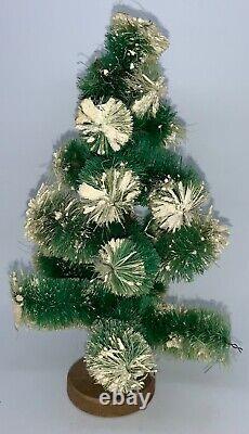 Big Lot! Vintage Bottle Brush Christmas Trees With Ornaments & Decorations