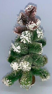 Big Lot! Vintage Bottle Brush Christmas Trees With Ornaments & Decorations