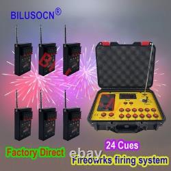 Bilusocn 24 Cues FCC fireworks firing system+1200Cues fireworks remote control