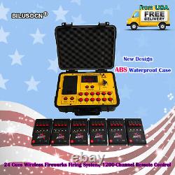 Bilusocn 300M distance+24 Cues Fireworks Firing System remote Control Equipment