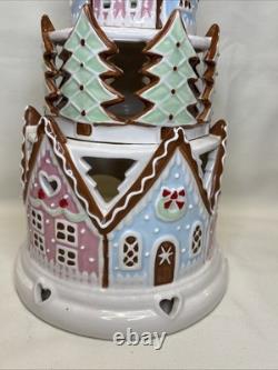 Blue Sky Ceramics Gingerbread 2019, RARE, Tea Light Pink Castle House, Heather G
