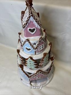 Blue Sky Ceramics Gingerbread 2019, RARE, Tea Light Pink Castle House, Heather G
