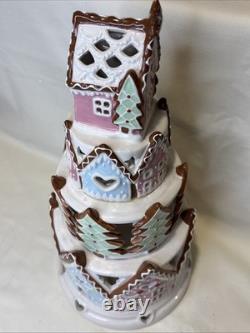 Blue Sky Ceramics Gingerbread 2019, RARE, Tea Light Pink Castle House, Heather G