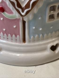 Blue Sky Ceramics Gingerbread 2019, RARE, Tea Light Pink Castle House, Heather G