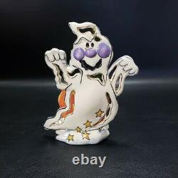 Blue Sky Clayworks Halloween Witches Shop Goldminc Tea Light House & Boo Ghost