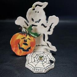 Blue Sky Clayworks Halloween Witches Shop Goldminc Tea Light House & Boo Ghost