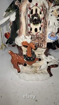 Blue Sky Clayworks Heather Goldminc Santa Claus Treehouse Christmas Tealight