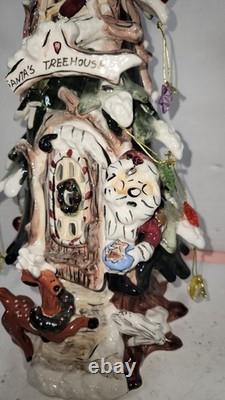 Blue Sky Clayworks Heather Goldminc Santa Claus Treehouse Christmas Tealight