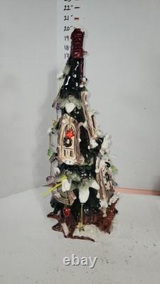 Blue Sky Clayworks Heather Goldminc Santa Claus Treehouse Christmas Tealight