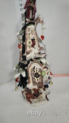 Blue Sky Clayworks Heather Goldminc Santa Claus Treehouse Christmas Tealight