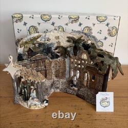Blue Sky Clayworks O Holy Night Nativity Tealight Heather Goldminc Signed 2000