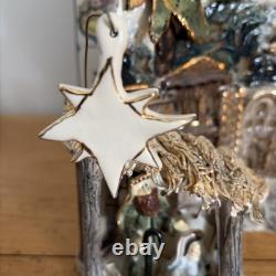 Blue Sky Clayworks O Holy Night Nativity Tealight Heather Goldminc Signed 2000
