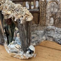 Blue Sky Clayworks O Holy Night Nativity Tealight Heather Goldminc Signed 2000