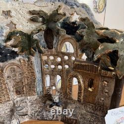 Blue Sky Clayworks O Holy Night Nativity Tealight Heather Goldminc Signed 2000