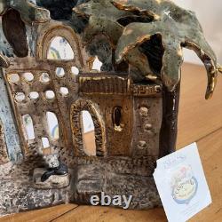 Blue Sky Clayworks O Holy Night Nativity Tealight Heather Goldminc Signed 2000