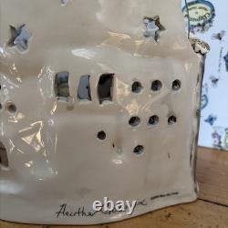 Blue Sky Clayworks O Holy Night Nativity Tealight Heather Goldminc Signed 2000