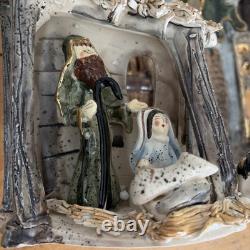 Blue Sky Clayworks O Holy Night Nativity Tealight Heather Goldminc Signed 2000