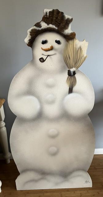 Boardwalk Originals Snowman Bonnie Barrett & Buller Vtg Signed 56 Life Size