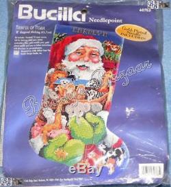 Bucilla ARMFUL OF NOAH's Ark Stocking Needlepoint Christmas Kit Gillum 60763