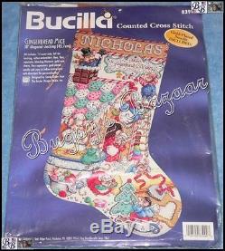 Bucilla GINGERBREAD MICE Stocking Counted Cross Stitch Christmas Kit S Orton