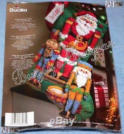 Bucilla NUTCRACKER TRIO Stocking Felt Applique Christmas Kit Santa 86061