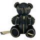 Burberry Black Calf Hair & Gold Tone Studded Adult Collectible Teddy Bear