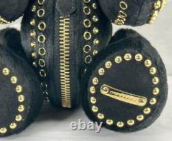 Burberry Black Calf Hair & Gold Tone Studded Adult Collectible Teddy Bear