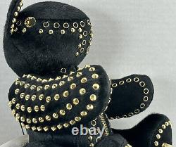 Burberry Black Calf Hair & Gold Tone Studded Adult Collectible Teddy Bear