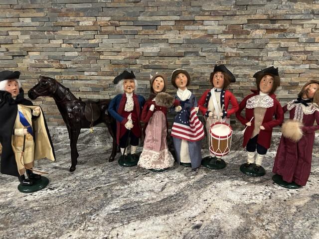 Byer's Carolers Williamsburg Lot Of 7 Includes George Washington And Horse