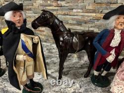 Byer's Carolers Williamsburg Lot Of 7 Includes George Washington And Horse