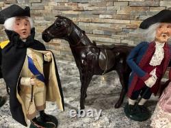 Byer's Carolers Williamsburg Lot Of 7 Includes George Washington And Horse