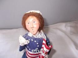Byers' Choice 2001 Ben Franklin Caroler and 2000 Betsy Ross Figures