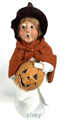 Byers Choice 2005 Halloween Witch Pumpkin & Cat 10 USA Holiday