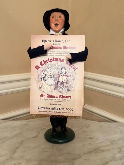 Byers Choice 2009 A Christmas Carol Signboard Man Exclusive Event Piece