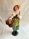 Byers Choice 2011 Lady With Wine Bottle & Basket Of Sunflowers Signed Joyce Byers