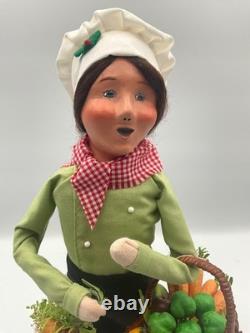 Byers Choice 2017 Chef Cook with Basket of Vegetables Carrots, Peppers & Onions