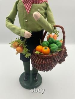 Byers Choice 2017 Chef Cook with Basket of Vegetables Carrots, Peppers & Onions