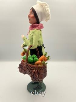 Byers Choice 2017 Chef Cook with Basket of Vegetables Carrots, Peppers & Onions