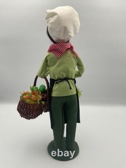 Byers Choice 2017 Chef Cook with Basket of Vegetables Carrots, Peppers & Onions