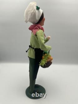 Byers Choice 2017 Chef Cook with Basket of Vegetables Carrots, Peppers & Onions
