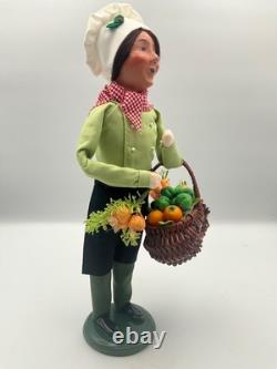 Byers Choice 2017 Chef Cook with Basket of Vegetables Carrots, Peppers & Onions