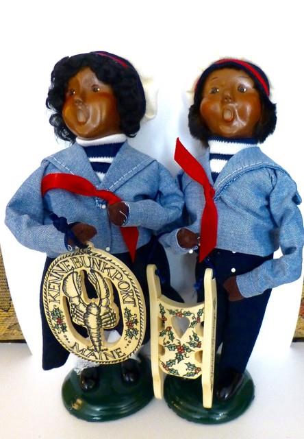 Byers Choice Christmas House Store Exclusive African American Nautical Kids Sale