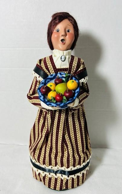 Byers Choice Caroler Civil War Lady With Fruit Compote Dish 2011 Rare Hard To Find
