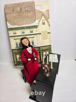 Byers Choice Carolers 1999 Piano Player in Red Dress with Piano & Bench Signed