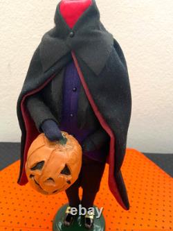 Byers Choice Carolers 2010 Halloween Headless Horseman holding pumpkin head Byers Choice Carolers 2010 Halloween Headless Horseman holding pumpkin head