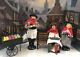 Byers Choice Carolers Cries Of London Apple Vendor Family With Cart & Bench 5 Pc