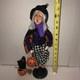 Byers Choice Carolers Halloween Smiling Jack O' Lantern Witch W Bats Lined Cape