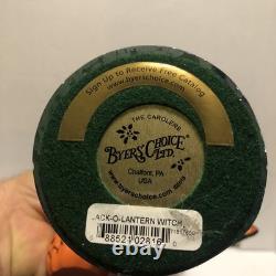 Byers Choice Carolers Halloween Smiling Jack O' Lantern Witch w Bats Lined Cape